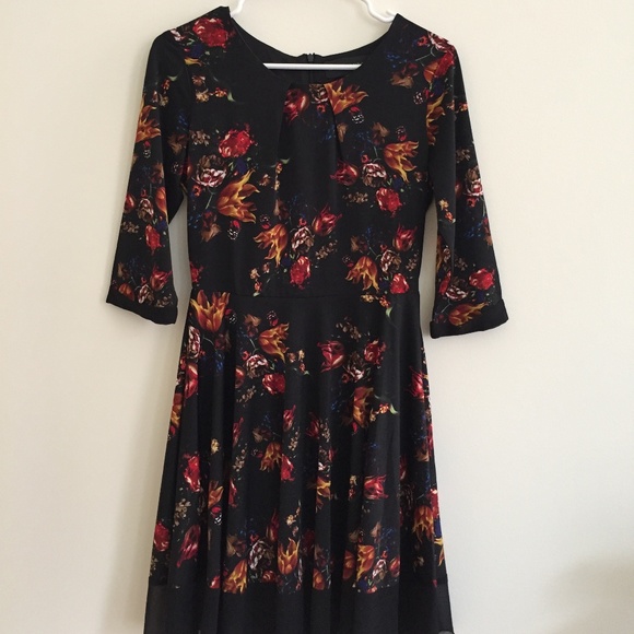 mela black floral dress